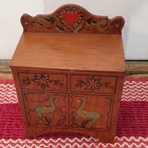 Hand Made Accents - Handmade Doll Furniture Painted Llamas on Front Hand Made Accents - Handmade Doll Furniture Painted Llamas on Front